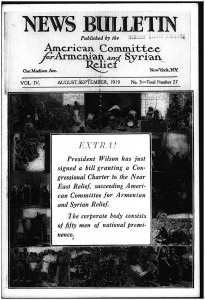 Magazine cover, American Committee for Armenian and Syrian relief