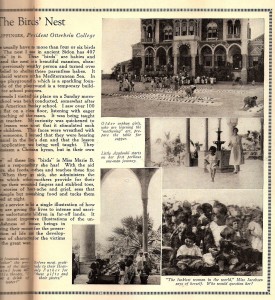 An article about the birds' nest orphanage in Beirut. The photos show the children in the orphanage playing and enjoying their time.