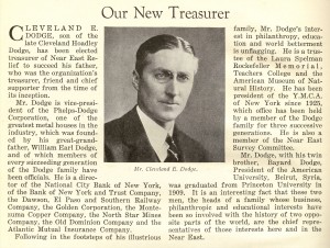 Mr. Cleveland E. Dodge, Treasurer of Near East Relief.