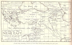 Map of Near East Relief activities, 1924-1925