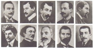 Prominent Armenians arrested from Constantinople on April 24, 1915.