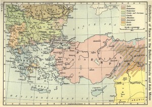 Map of the Balkans and Asia Minor
