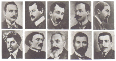 Victims of the April 24, 1915 attack on the Armenian intellectual class. The Soviet Armenian Encyclopedia, Vol. 71.
