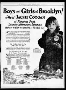 Brooklyn Daily Eagle article about Jackie Coogan.