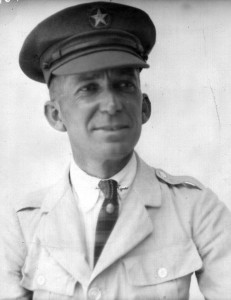 A portrait of an unknown male Near East Relief worker in uniform. The gentleman's hat bears the Near East Relief star.