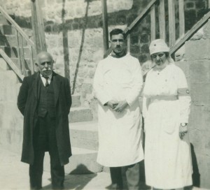 Rev Shiradjian, Dr. N. Ishkanian, and NER nurse Ellen M. Norton