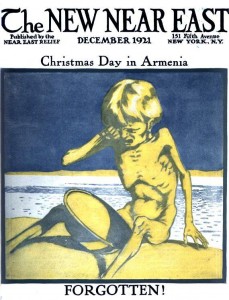 New Near East magazine featuring a disturbing drawing of an emaciated child. This cover is much more graphic than most New Near East covers. Cornell University, digitized by Google.