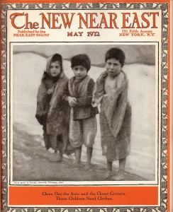 The New Near East magazine often used photographs of children -- either waiting for entry to an orphanage, or transformed by orphanage life -- to appeal to the readers' parental instincts. This photograph of three children in rags was taken in Erivan (now Yerevan), Armenia in February 1922.