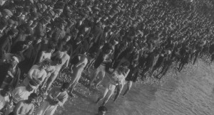 Men on the shores of Kavala to celebrate Epiphany