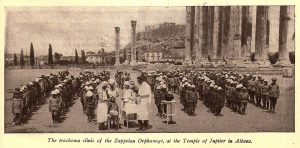 The trachoma clinic of the Zappeion Orphanage, at the Temple of Jupiter in Athens